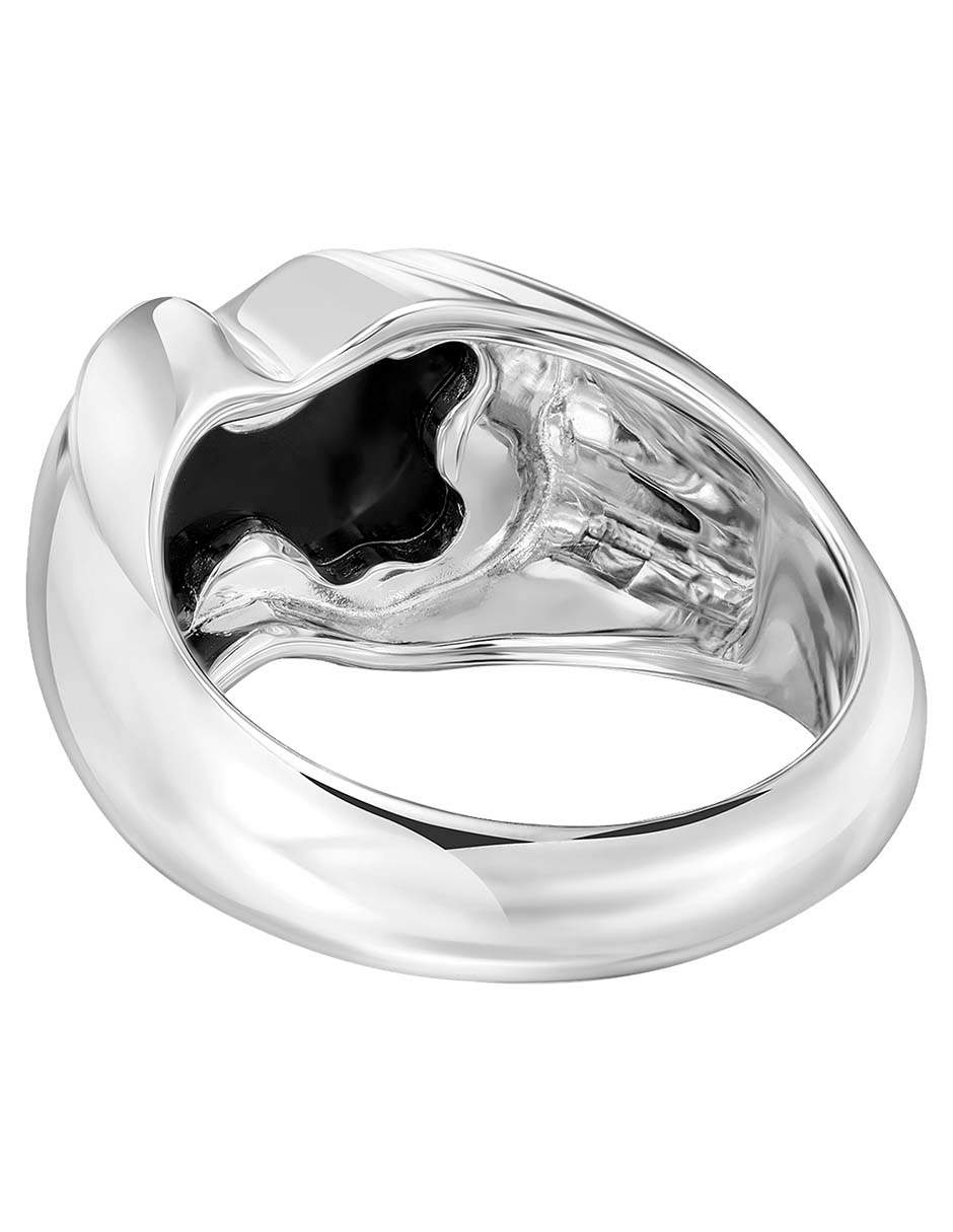 Anillo de oso Icon Color P 925 de plata ónix brillante