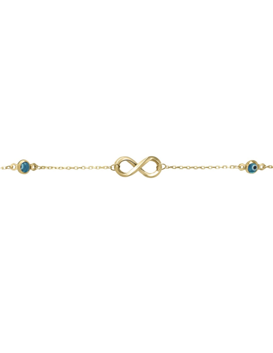 Pulsera de oro 14 k con acabado brillante