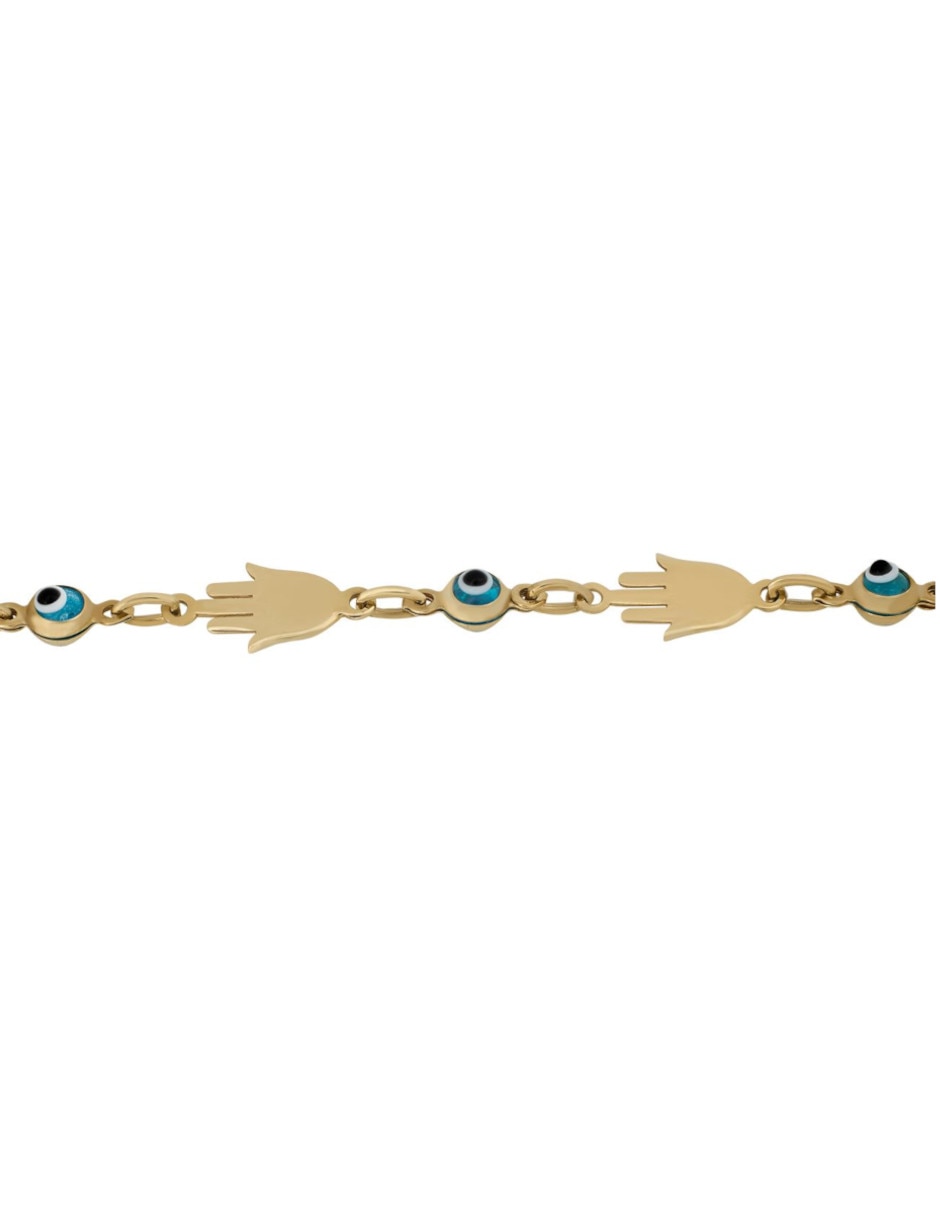 Pulsera de oro 14 k con acabado brillante