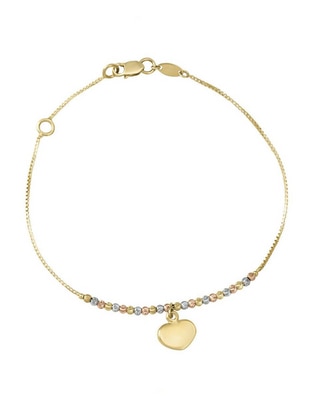 Pulsera de oro florentino 14 K con acabado brillante