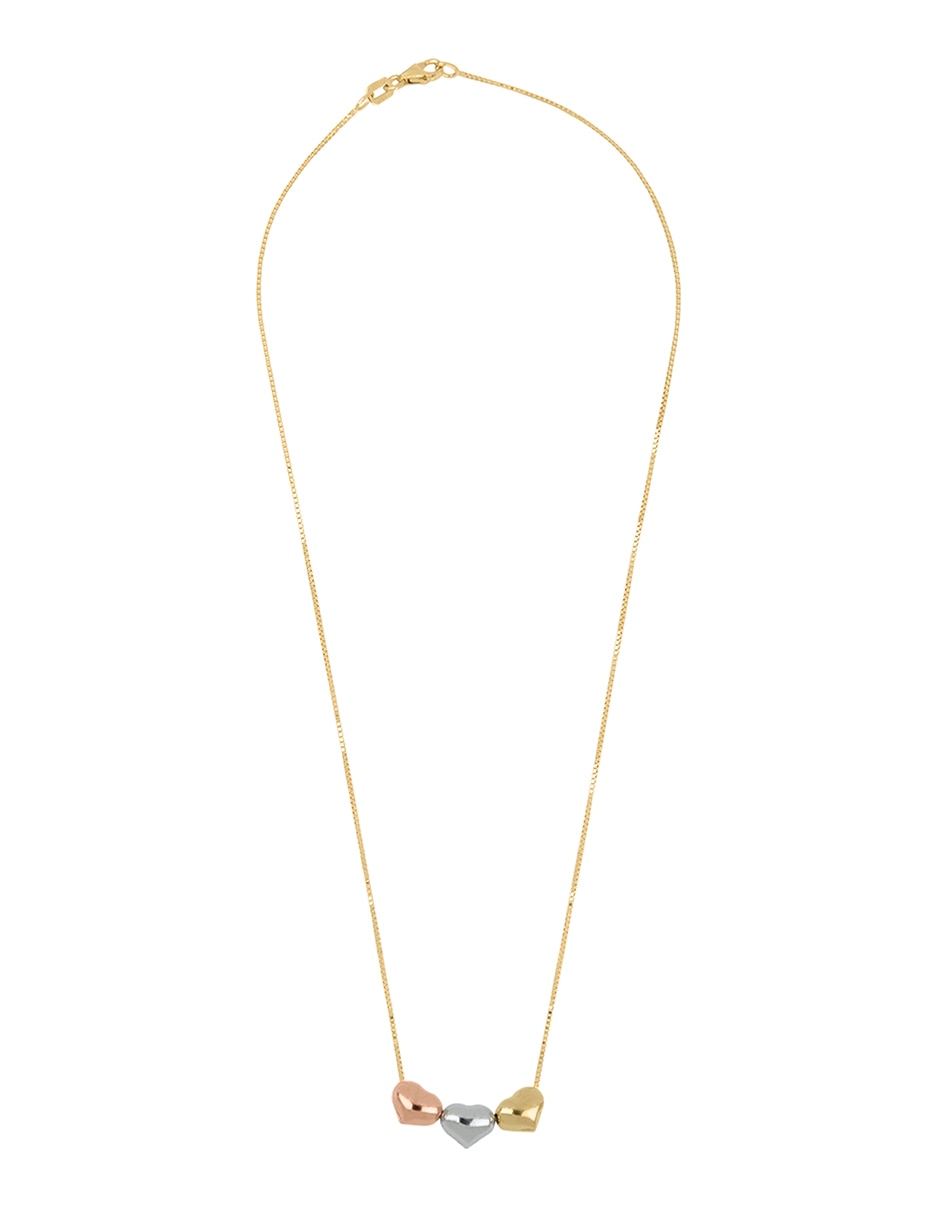 Gargantilla corazón de oro florentino 14 K 2