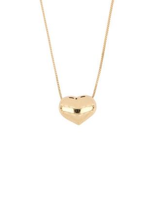 Gargantilla de corazón de oro amarillo 14 K