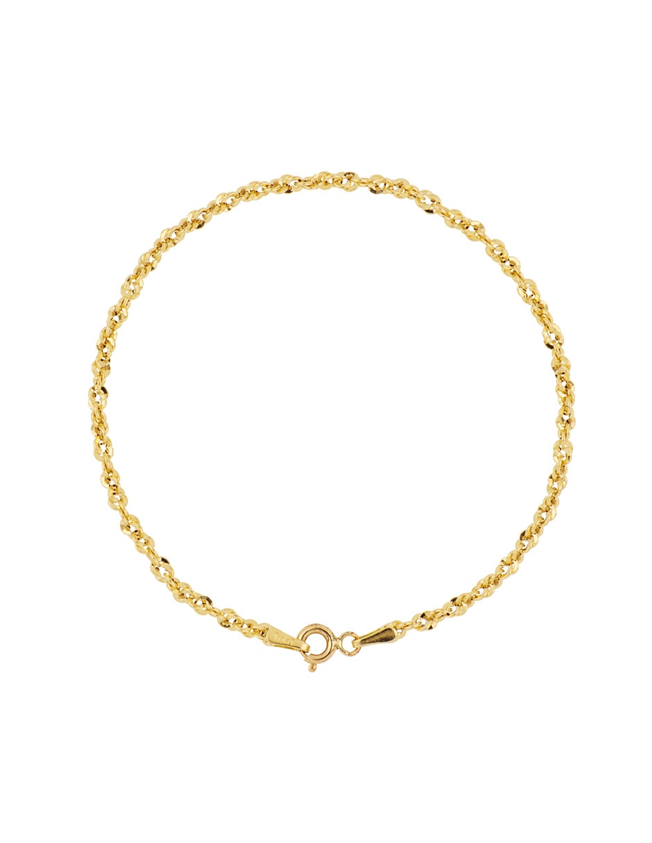 Pulsera de oro amarillo 14 K acabado pulido