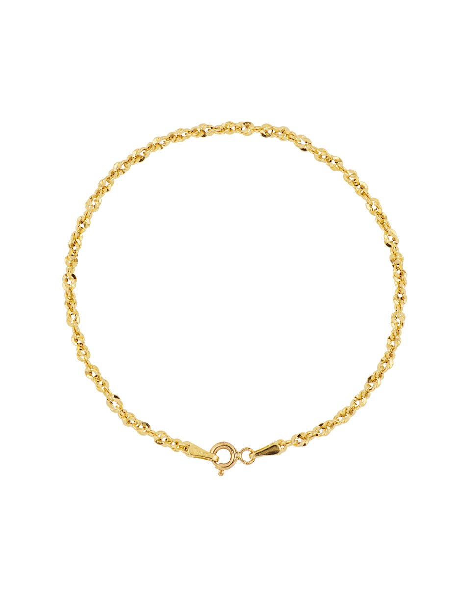 Pulsera de oro amarillo 14 K acabado pulido 2