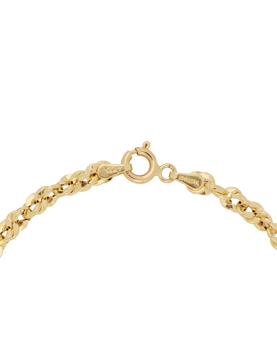 Pulsera de oro amarillo 14 K acabado pulido 3