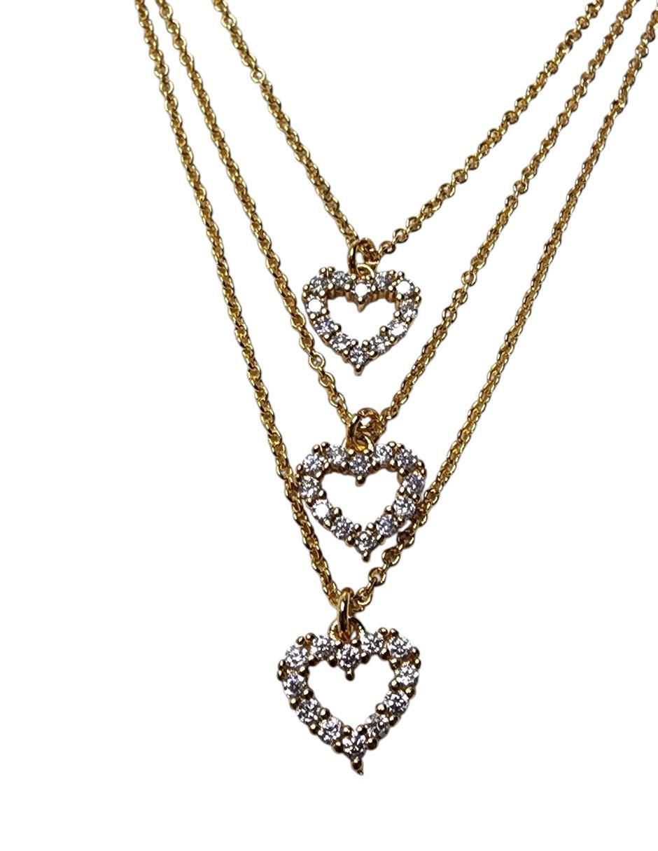 Collar de corazón Amor de oro laminado 14 K Collar de corazón Amor de oro laminado 14 K