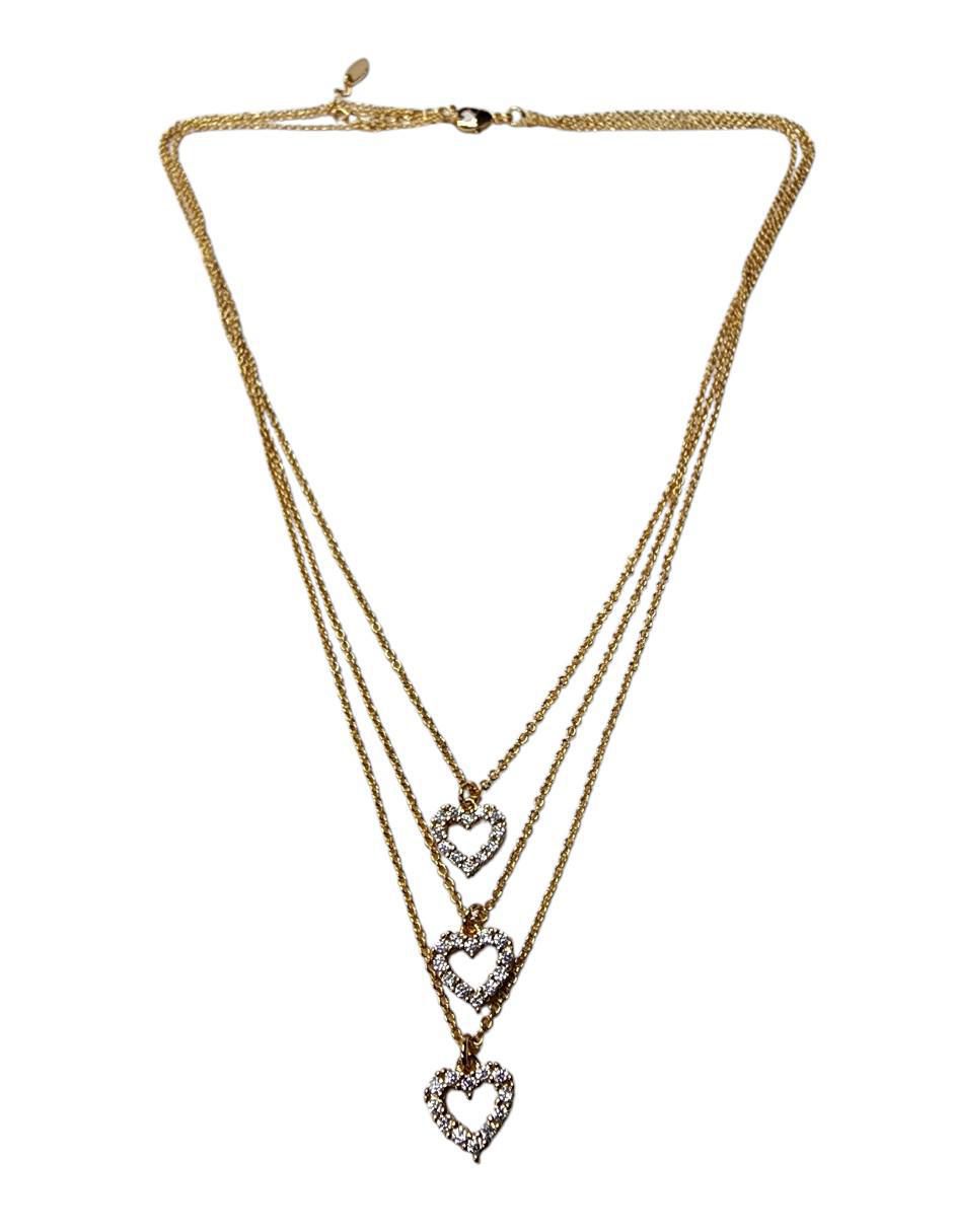 Collar de corazón Amor de oro laminado 14 K 5