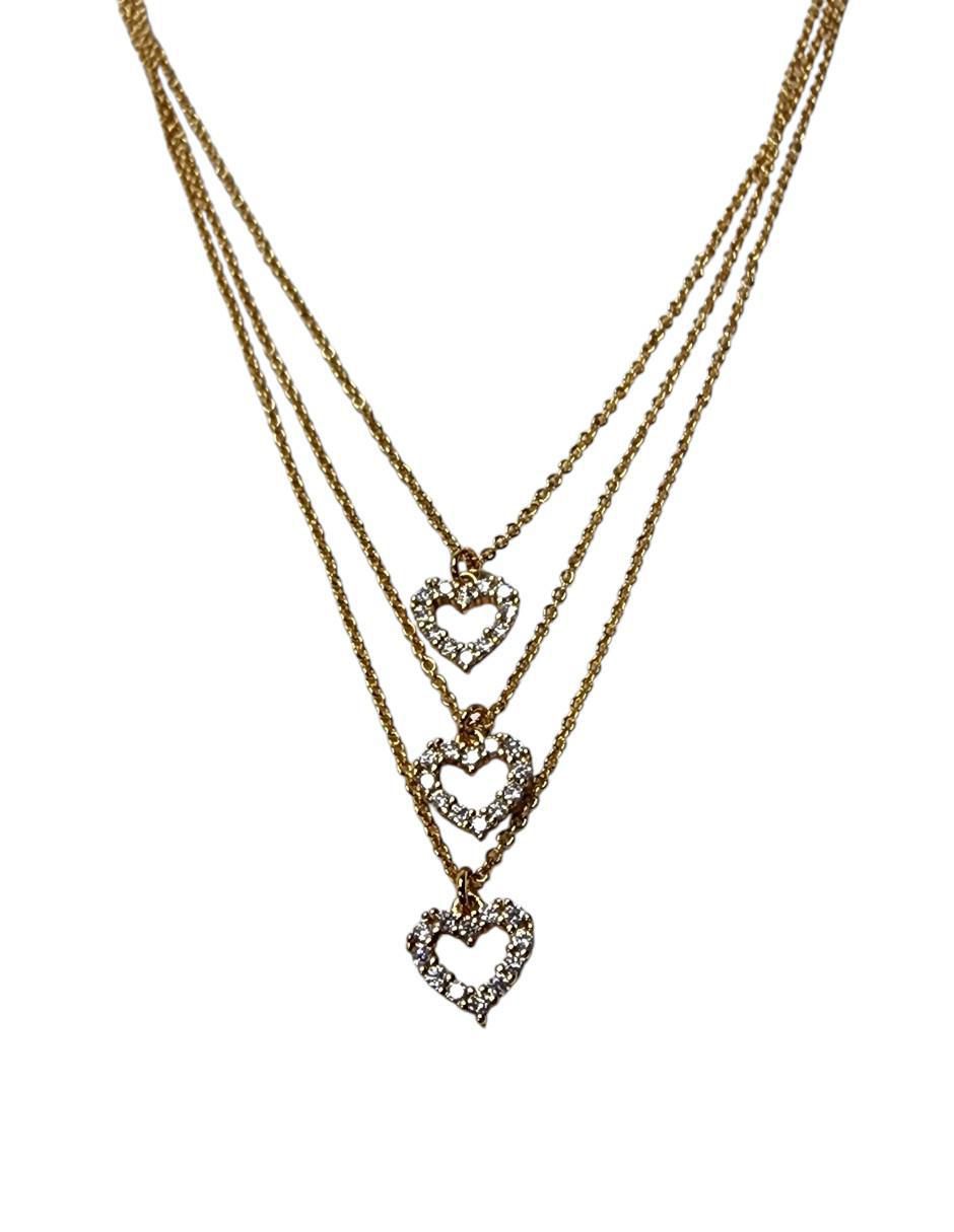 Collar de corazón Amor de oro laminado 14 K 2
