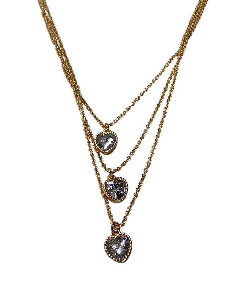 Collar de corazón Amor de oro laminado 14 K Collar de corazón Amor de oro laminado 14 K