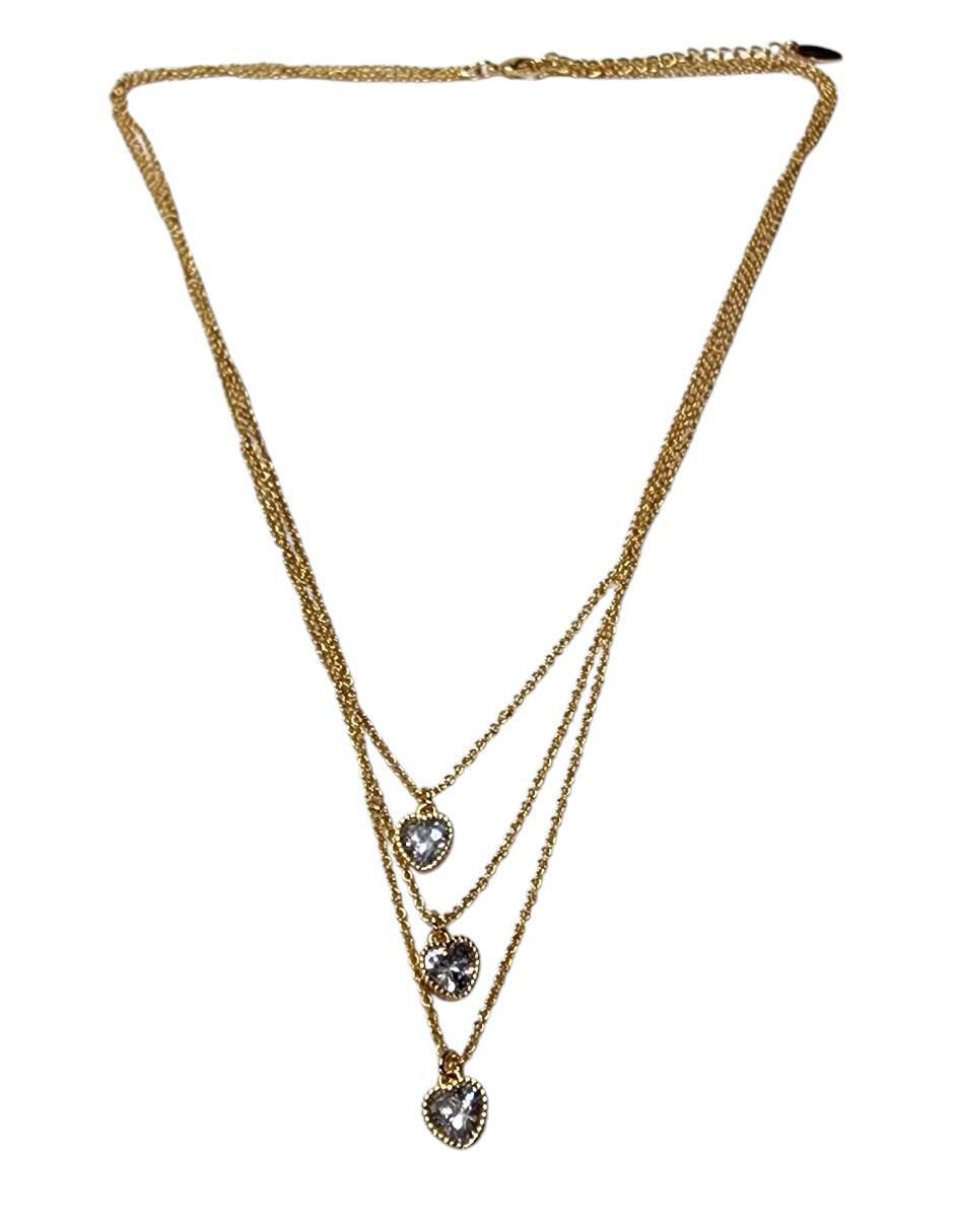 Collar de corazón Amor de oro laminado 14 K