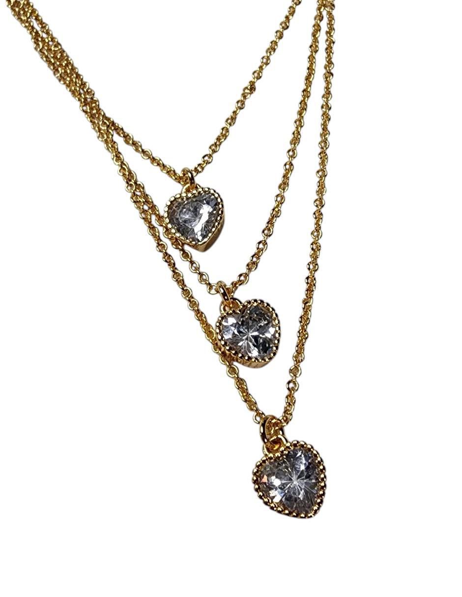 Collar de corazón Amor de oro laminado 14 K
