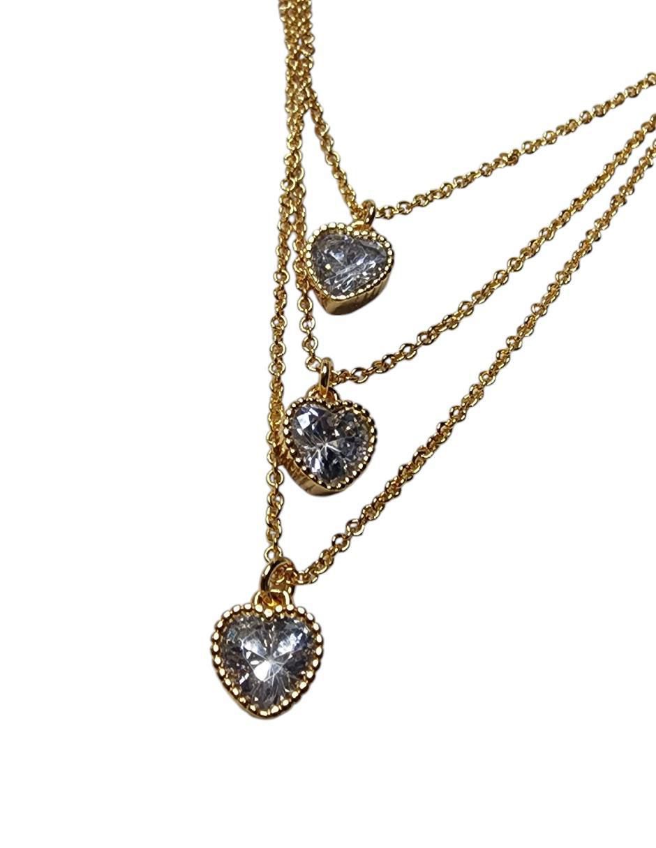 Collar de corazón Amor de oro laminado 14 K