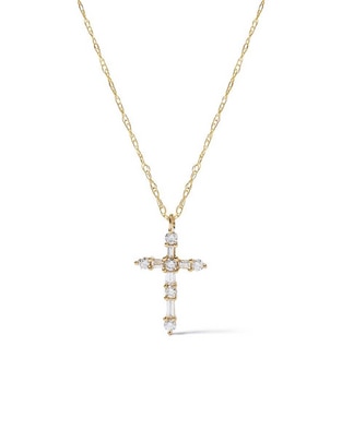 Collar de cruz Jayda de oro 14 K