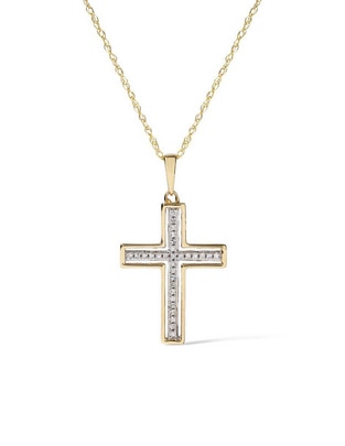 Collar de cruz Jayda de oro 14 K