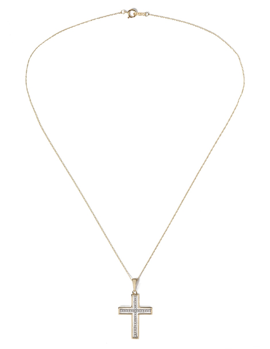 Collar de cruz Jayda de oro 14 K