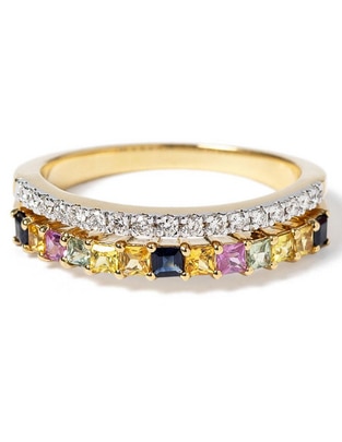 Anillo de compromiso de oro 14 k Jayda diamante