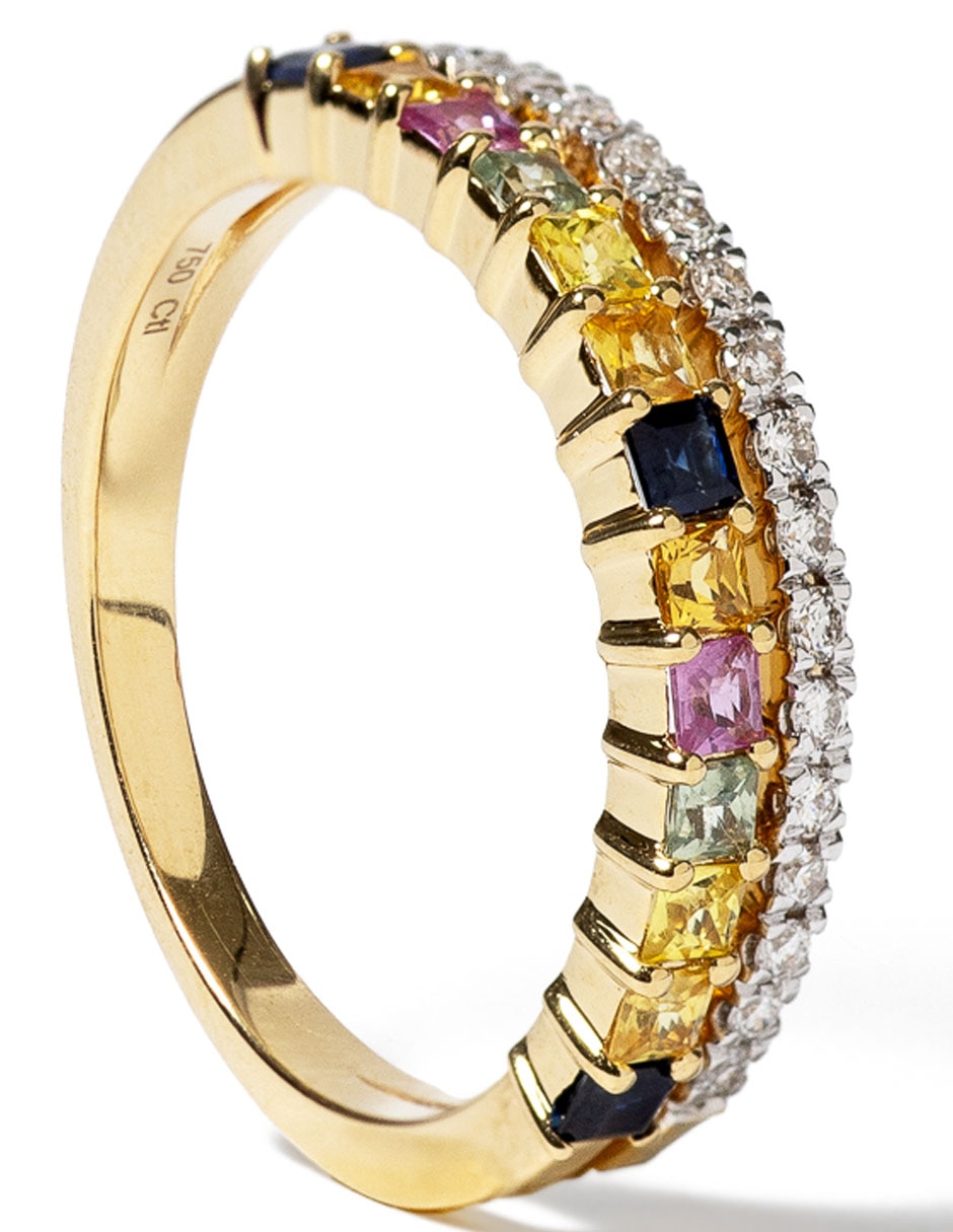 Anillo de compromiso de oro 14 k Jayda diamante