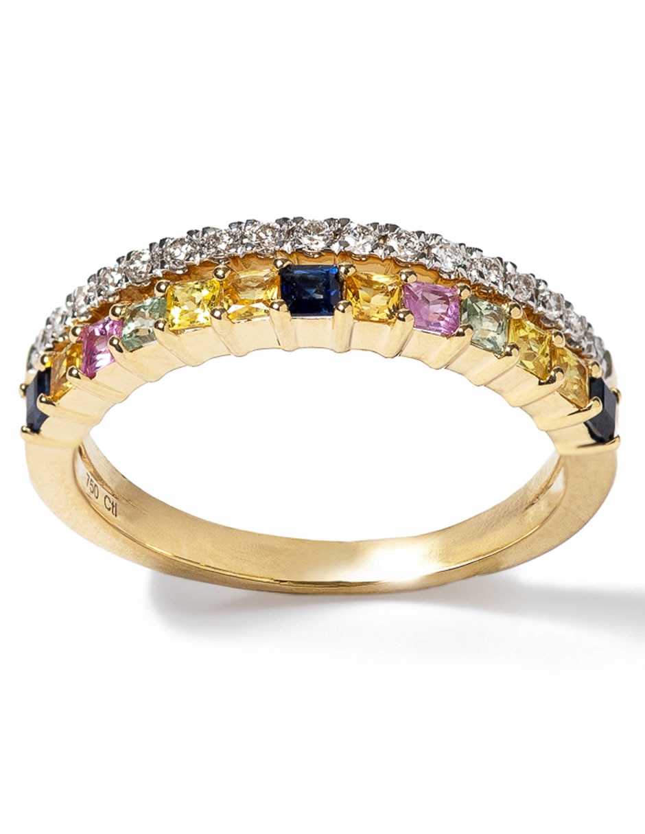 Anillo de compromiso de oro 14 k Jayda diamante