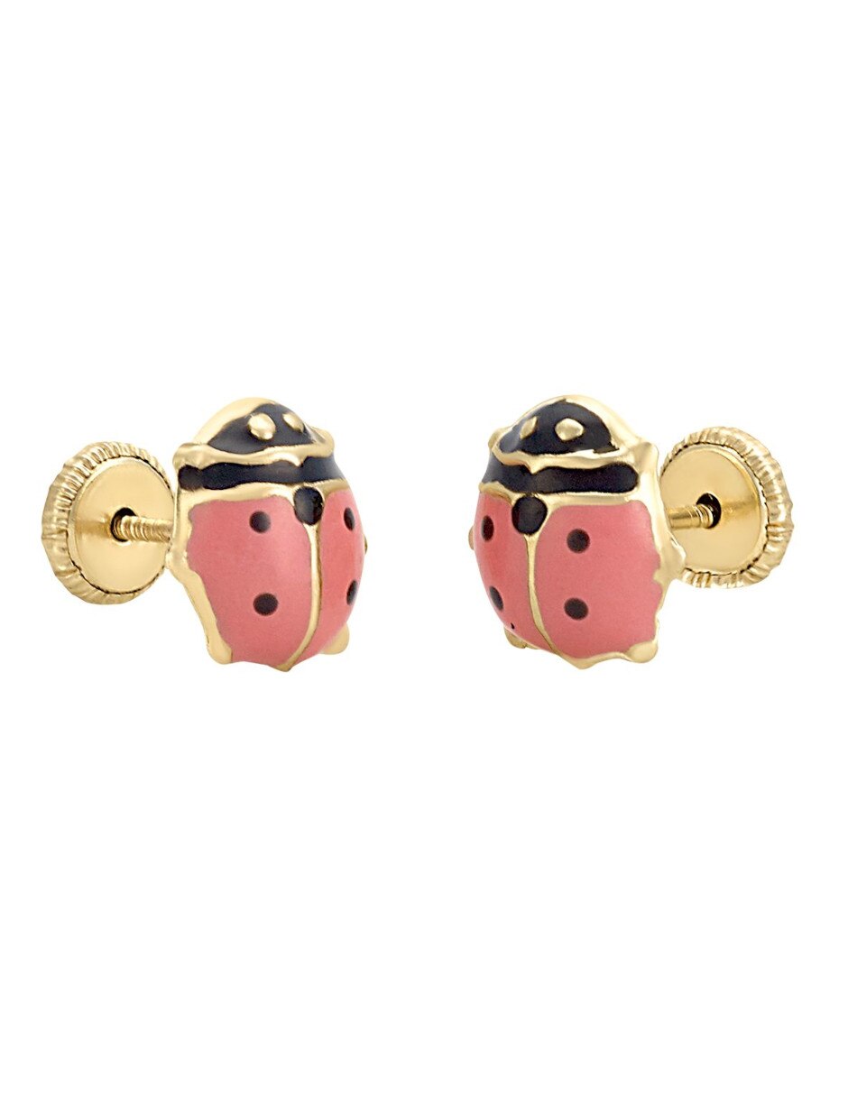 Broqueles de catarina de oro 14 K 1