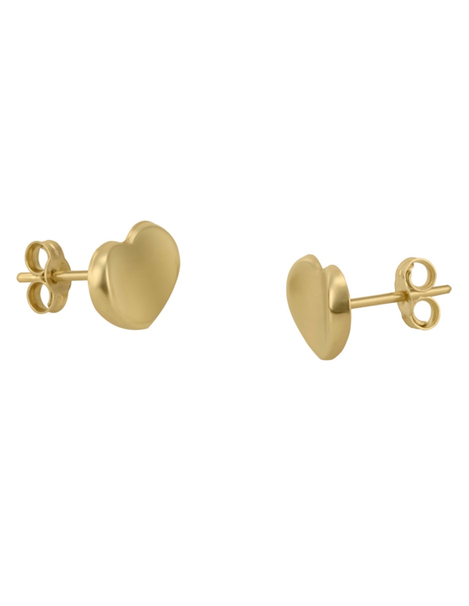 Broqueles de corazón de oro 14 K Broqueles de corazón de oro 14 K