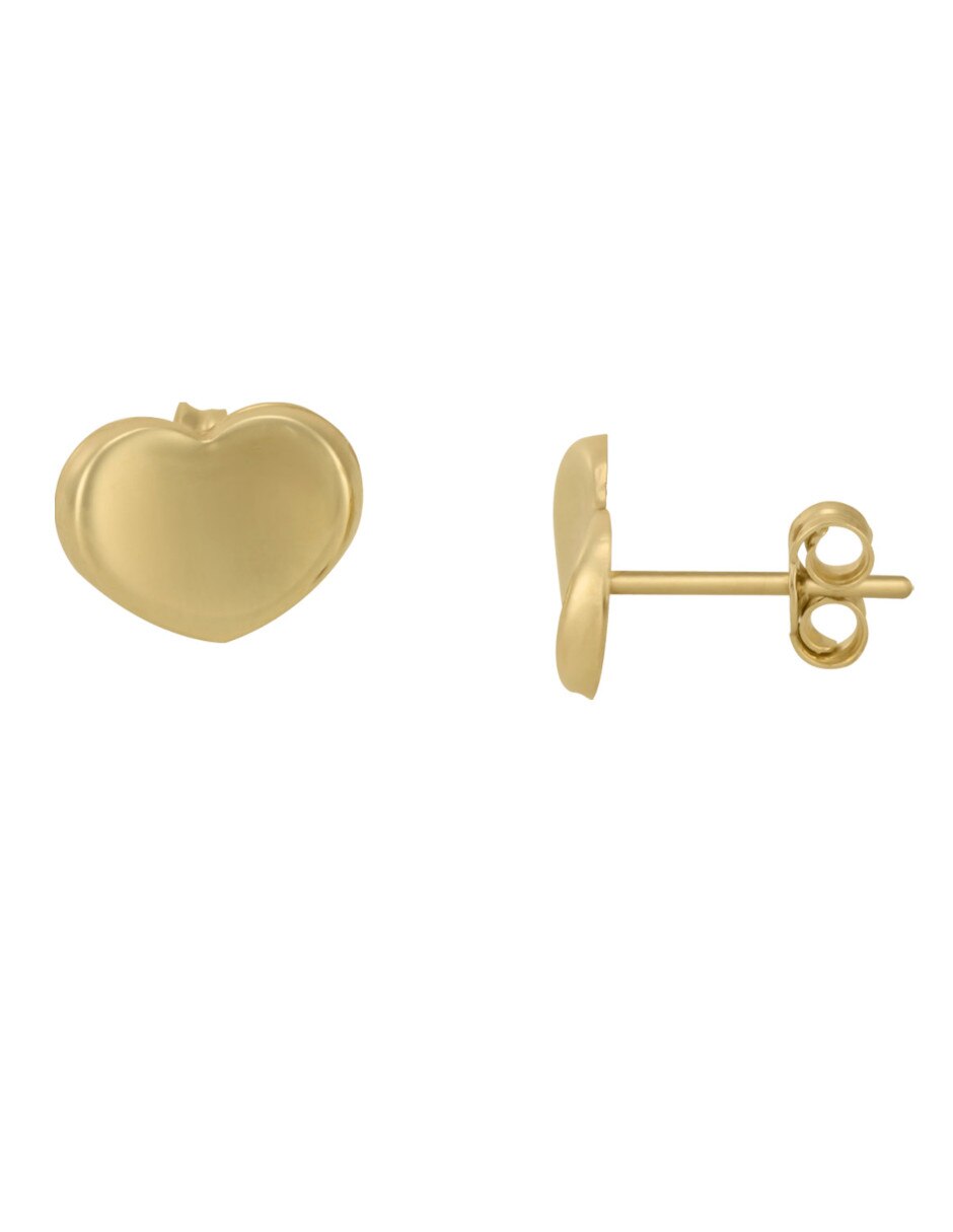 Broqueles de corazón de oro 14 K 3
