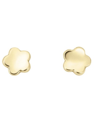 Broqueles de flor de oro 14 K 1