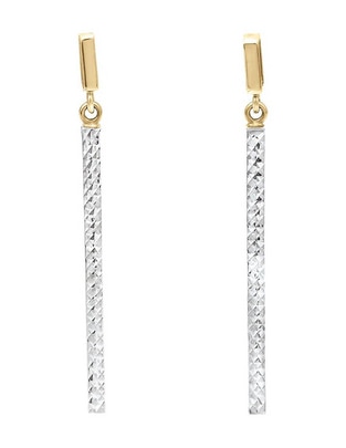 Aretes de letra i de oro 14 K con acabado texturizado Aretes de letra i de oro 14 K con acabado texturizado