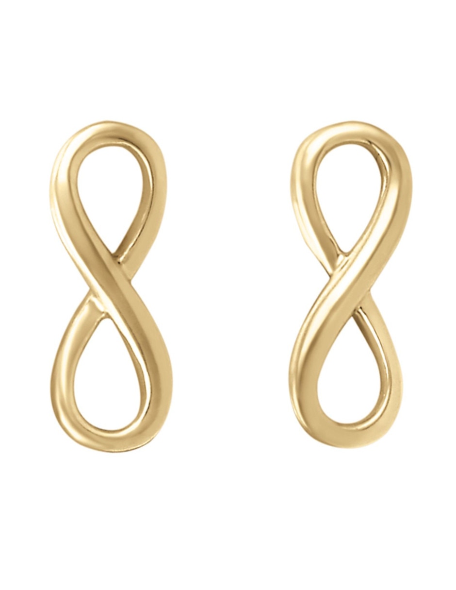 Broqueles de infinito de oro 14 K Broqueles de infinito de oro 14 K