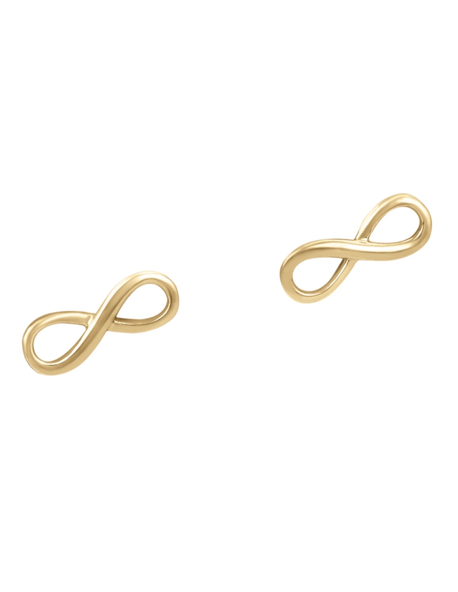 Broqueles de infinito de oro 14 K 3