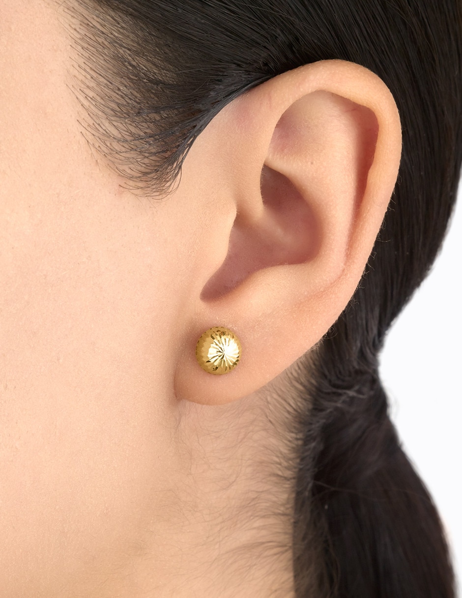 Broqueles de bola de oro 14 K 3