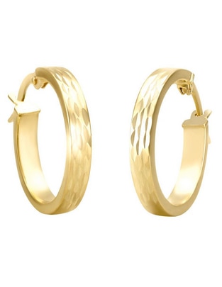 Arracadas de oro 14 K con acabado brillante Arracadas de oro 14 K con acabado brillante