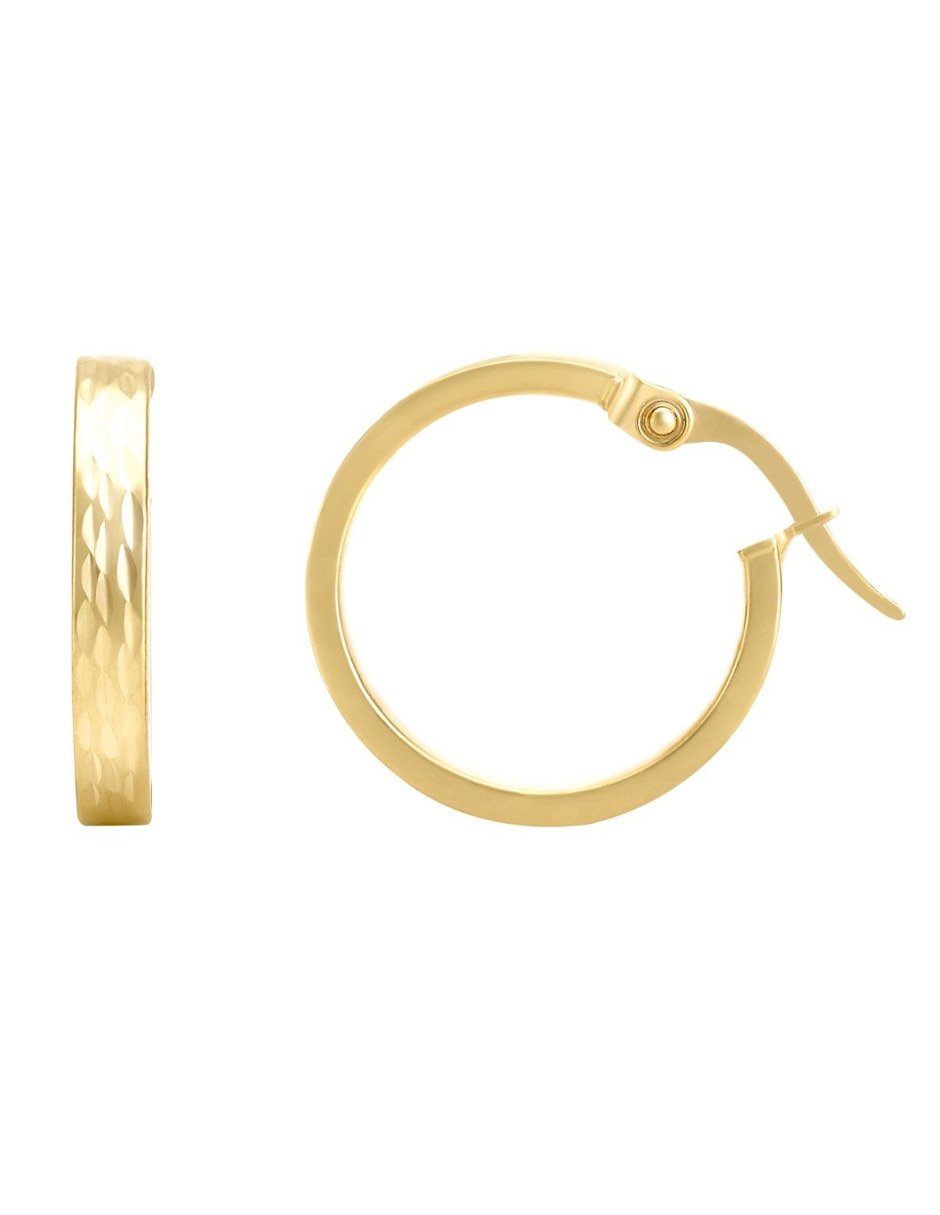 Arracadas de oro 14 K con acabado brillante 3