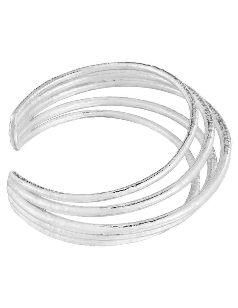 Brazalete de plata P 925 Duna acabado liso 2