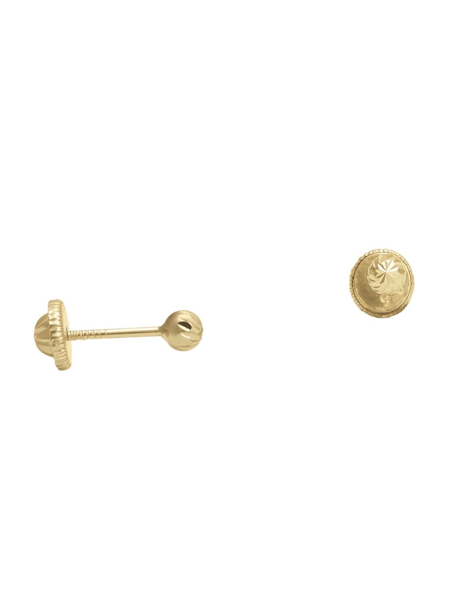 Broqueles de oro 14 K con acabado brillante Broqueles de oro 14 K con acabado brillante