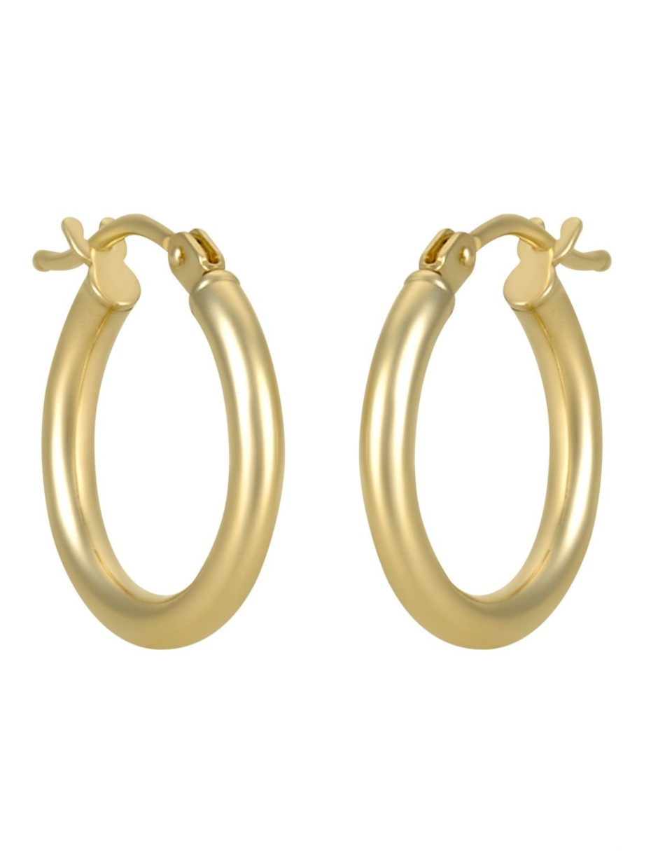 Arracadas de oro 14 K con acabado brillante Arracadas de oro 14 K con acabado brillante