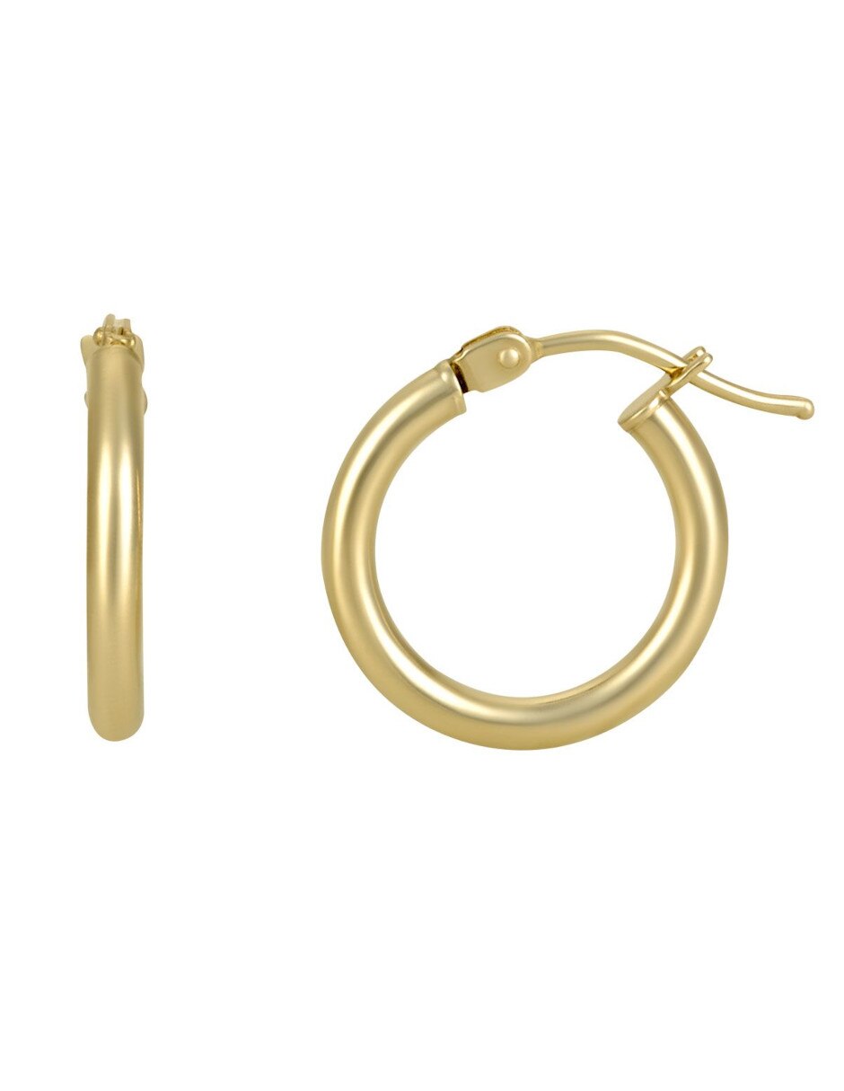 Arracadas de oro 14 K con acabado brillante 3