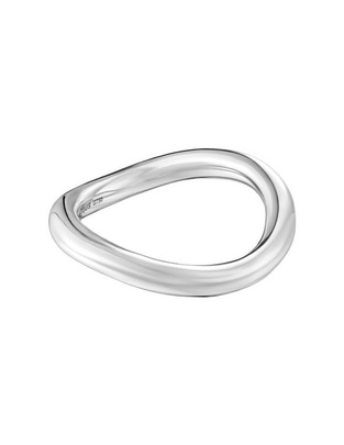 Anillo redondo New Hav 18 k de oro blanco brillante