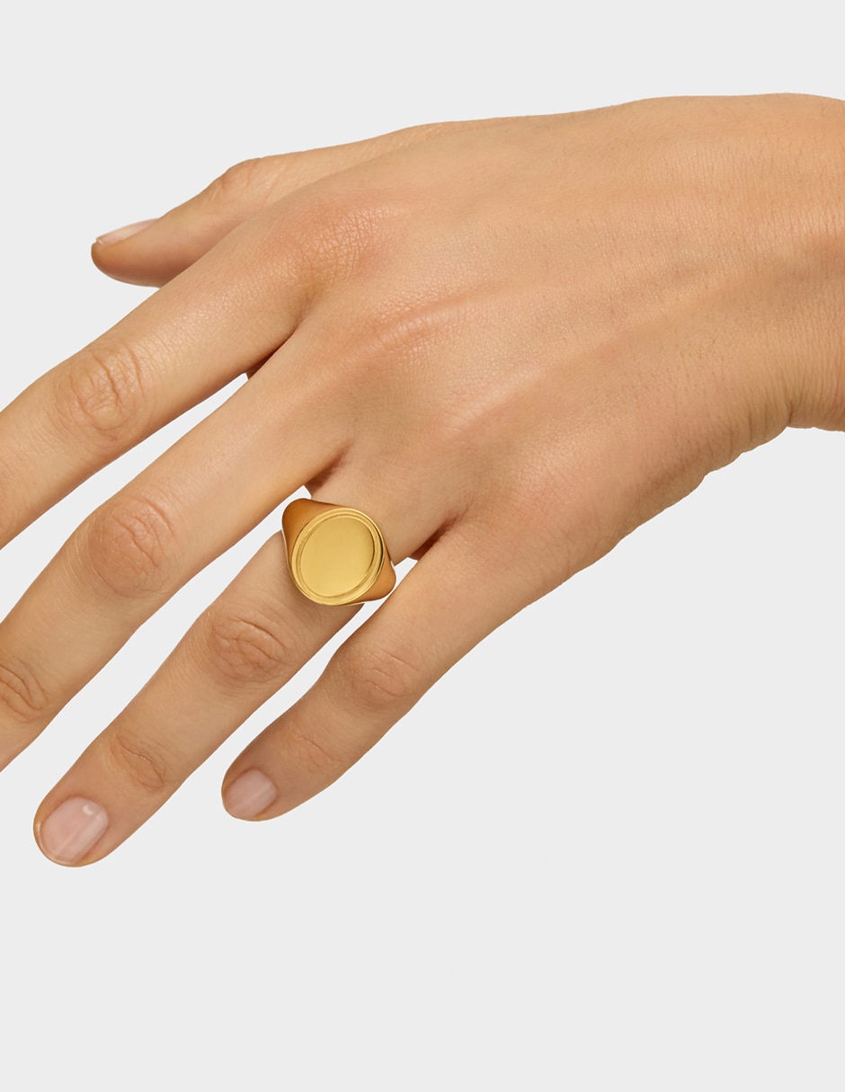 Anillo ovalado Basics P 925 de plata brillante