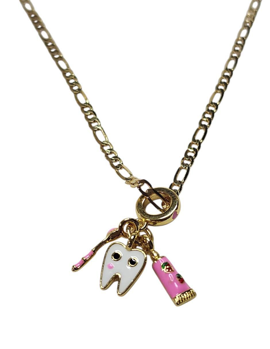 Collar Dentista de oro laminado 14 K Collar Dentista de oro laminado 14 K