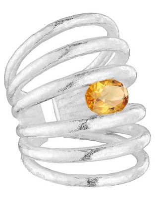Anillo Duna P 925 de plata citrina brillante