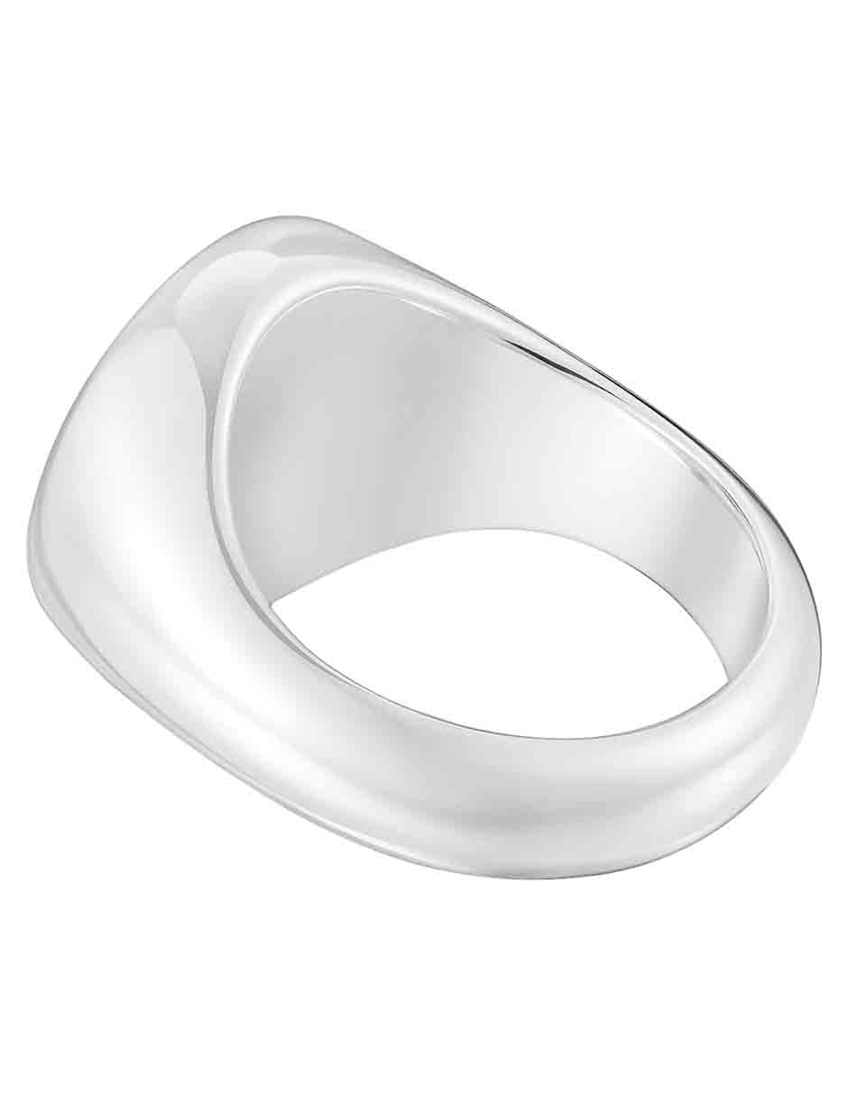 Anillo ovalado Basics P 925 de plata brillante