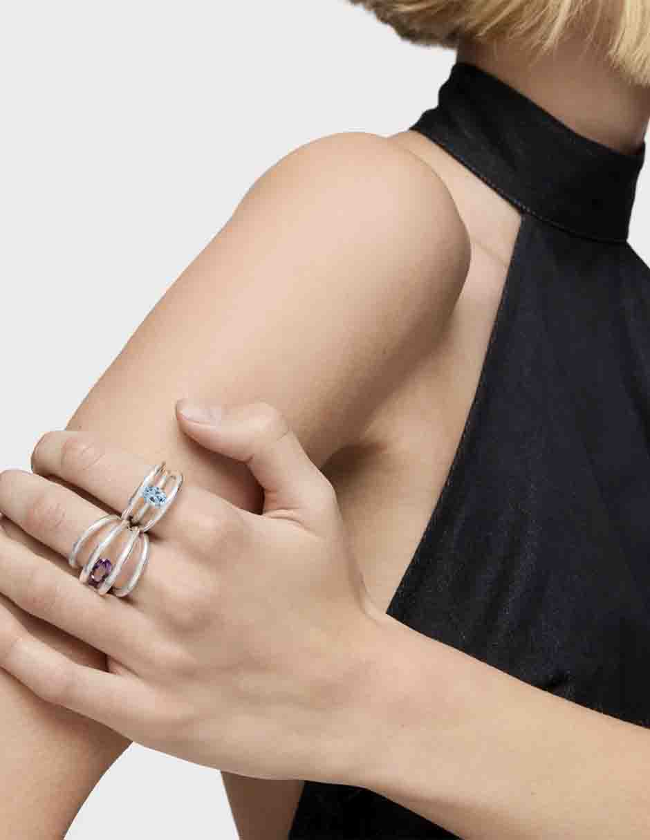 Anillo Duna P 925 de plata topacio brillante 5