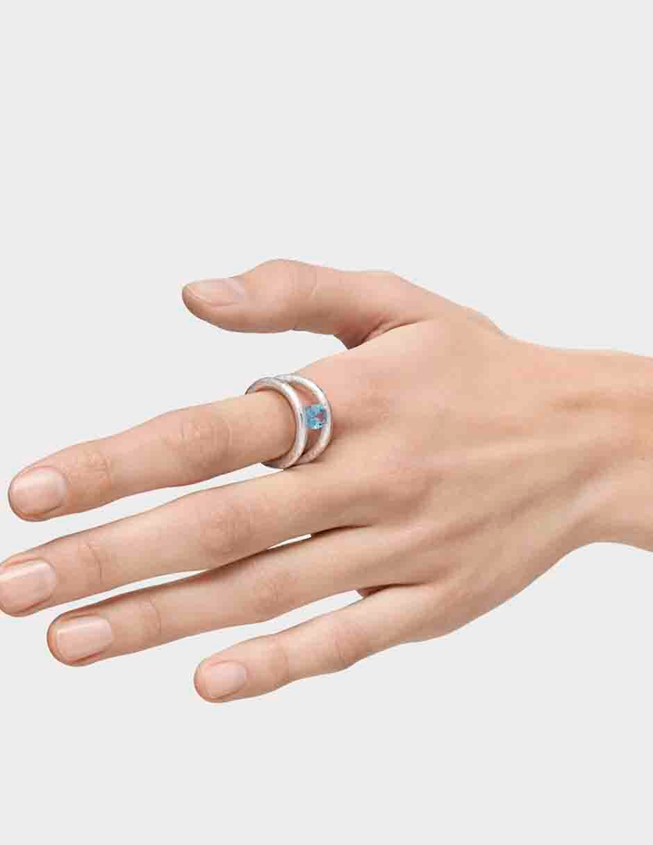 Anillo Duna P 925 de plata topacio brillante 6