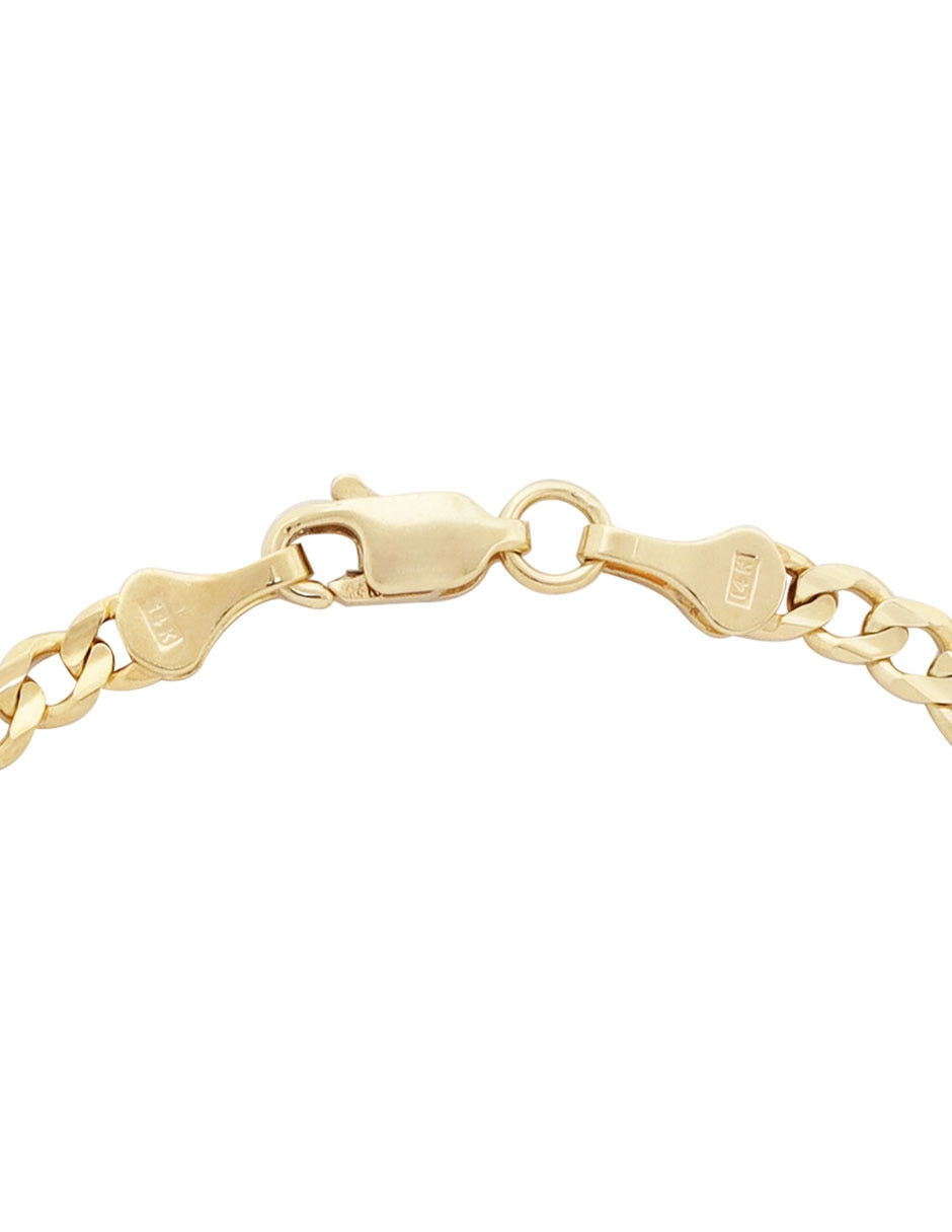 Pulsera de oro 14 K acabado brillante 3