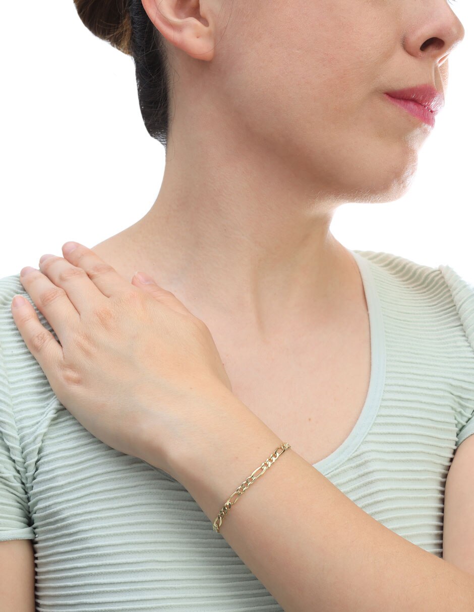 Pulsera de oro 14 K acabado brillante 4