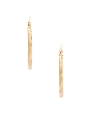 Arracadas de oro 14 K con acabado diamantado