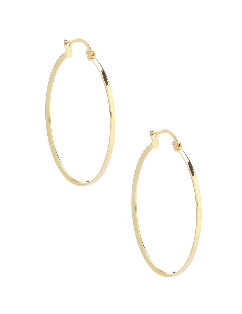 Arracadas de oro 14 K con acabado espejo 2