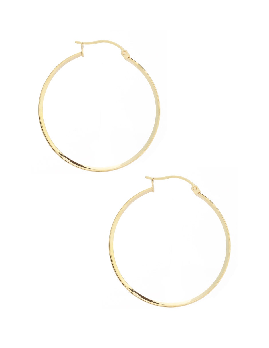 Arracadas de oro 14 K con acabado espejo 3