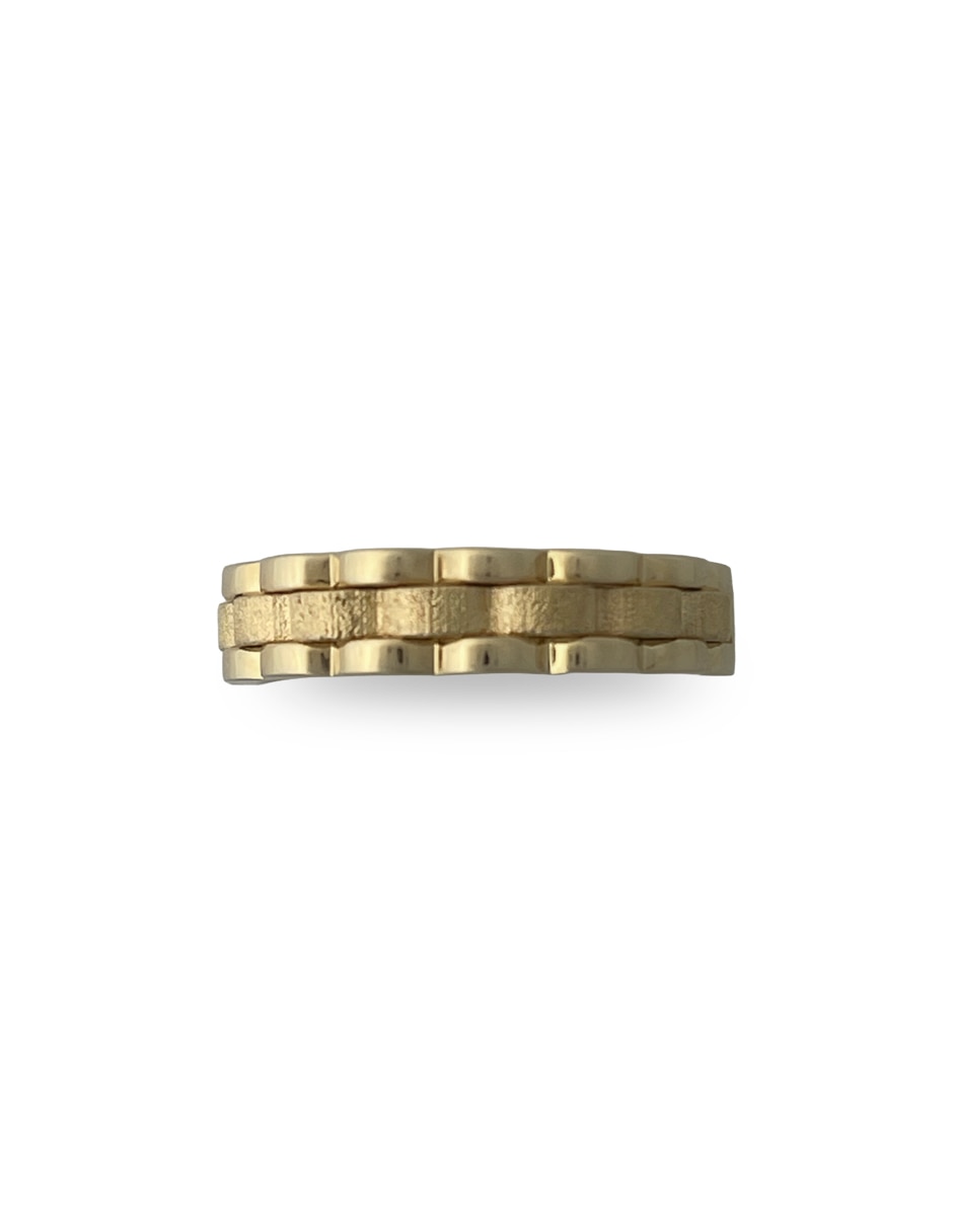 Anillo redondo 14 k de oro pulido