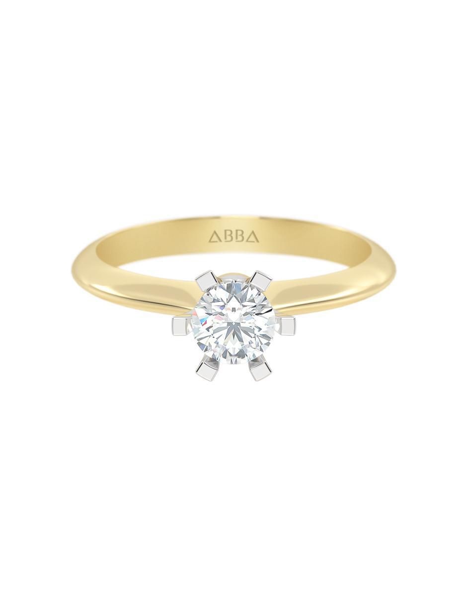 Anillo de compromiso de oro 14 K Harmony zirconia